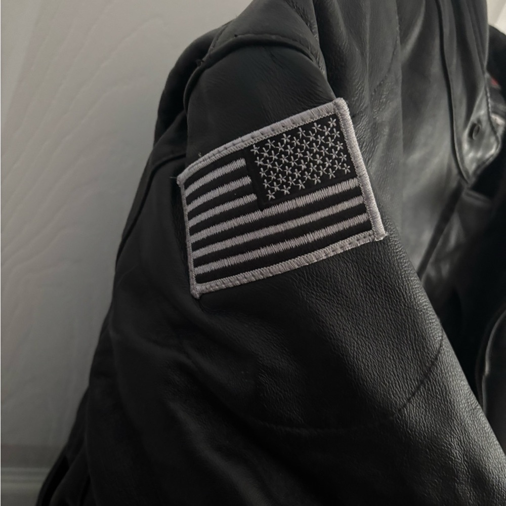 Leather Motorcycle Jacket - Picture 6 of 7